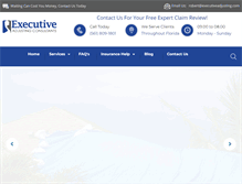 Tablet Screenshot of executiveadjusting.com